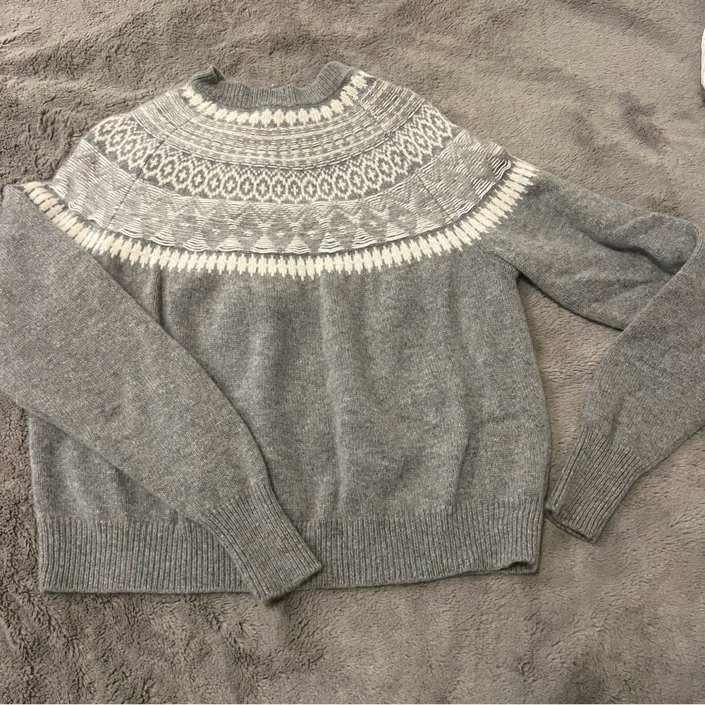 27 Miles Malibu Fair Isle Cashmere Blend Sweater